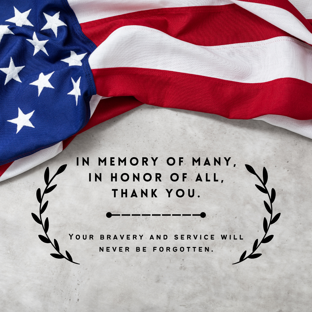 Memorial Day memory honor graphic