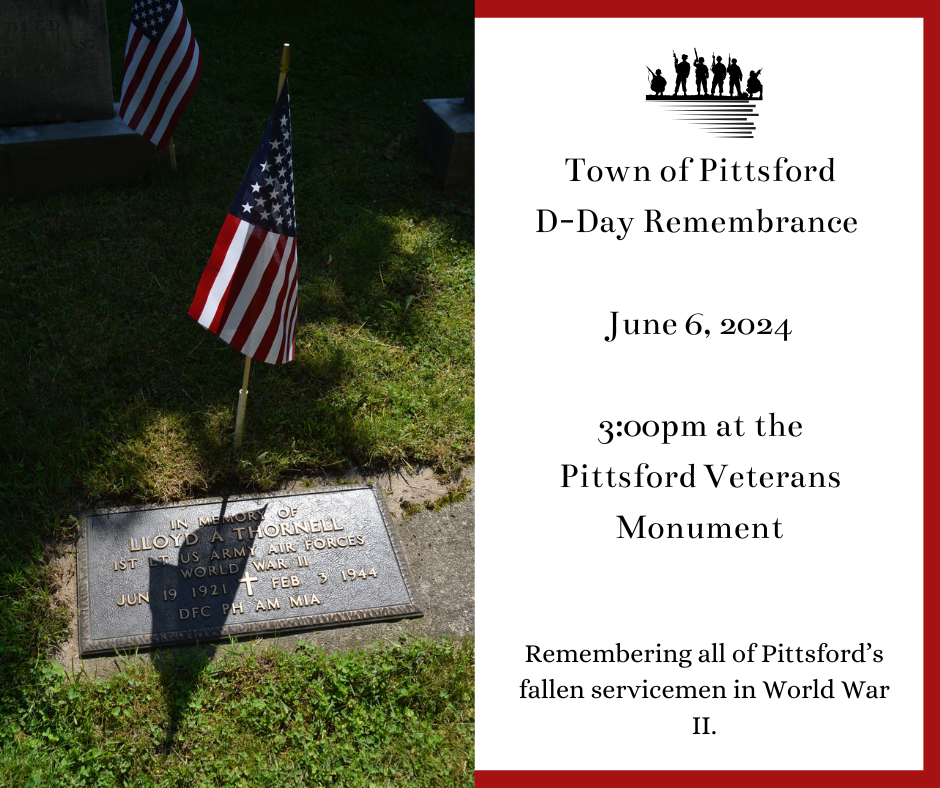 Pittsford D-Day Remembrance Ceremony 2024 graphic