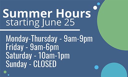 Library Summer Hours