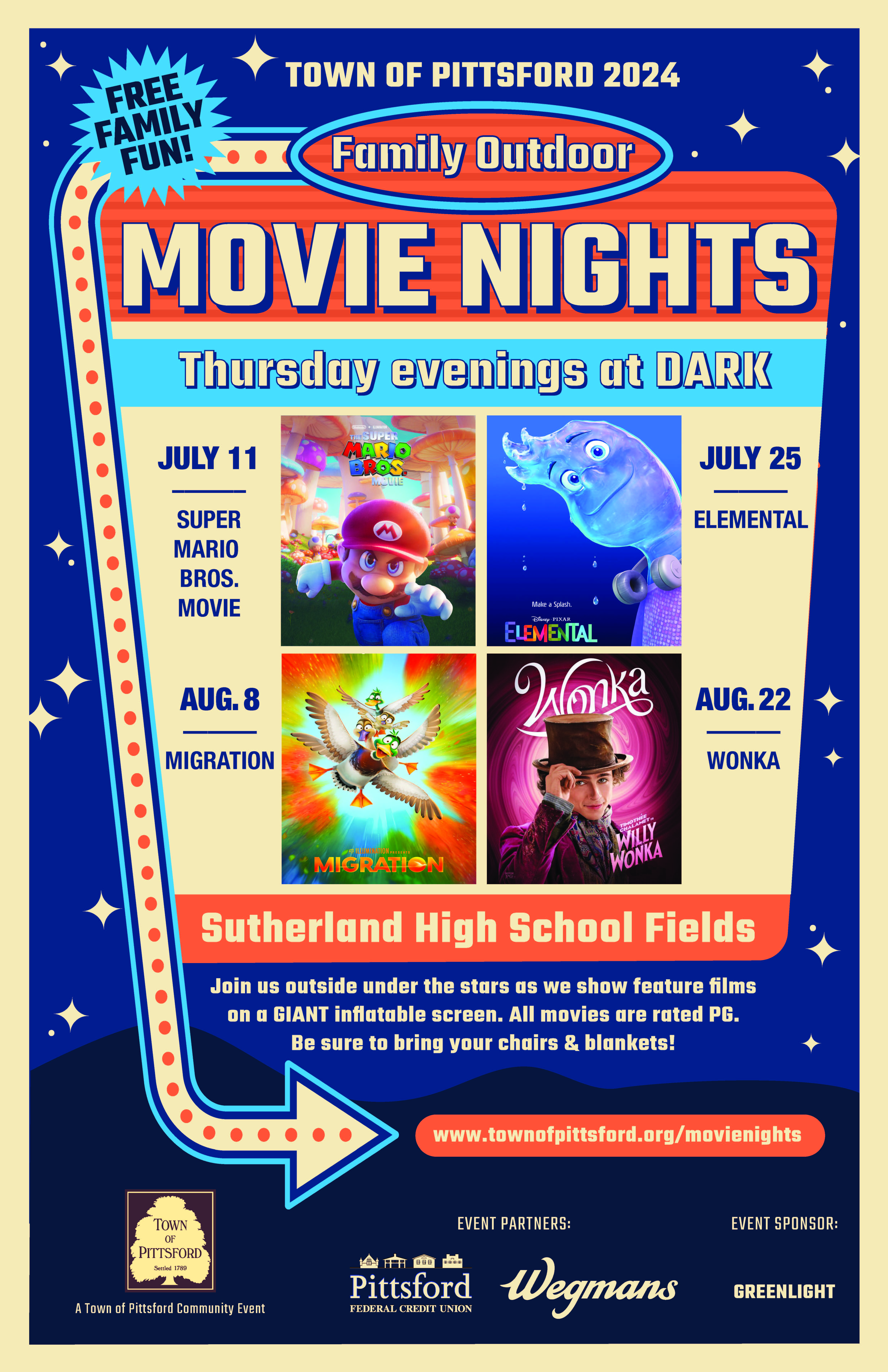 Family Outdoor Movie Nights Poster